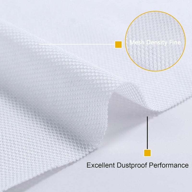 FINDUFA 3yard Acoustic Mesh Fabric, Transparent Acoustic Grill Cloth, Breathable for Replacement Speaker Grill Cloth Furniture Upholstery DIY Projects Renovation Speaker Cabinets White (108" x 54") - Image 5